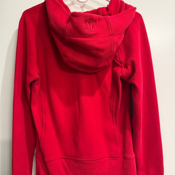 Lululemon Red Zip-Up Scuba Hoodie - Picture 3 of 4